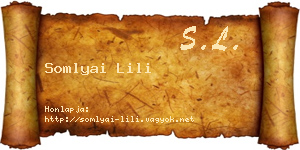 Somlyai Lili névjegykártya
