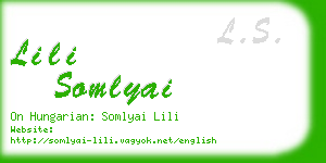 lili somlyai business card